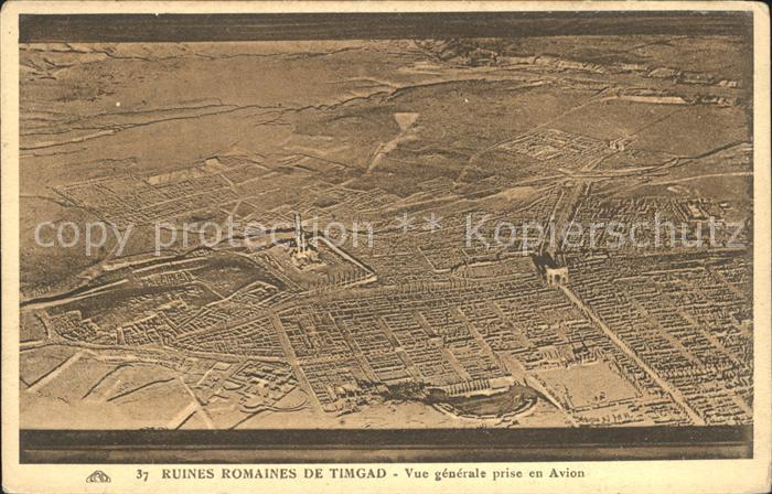 Timgad Ruines romaines de Timgad Vue generale prise en Avion