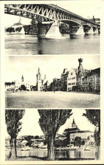 Leitmeritz Litomerice Nordboehmen Bruecke Ortsansichten