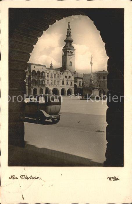 Neutitschein Novy Jicin Masarykplatz Rathaus Kirche Brunnen