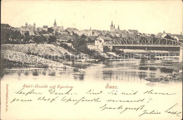 Saaz Tschechien Stadtansicht mit Egersteeg