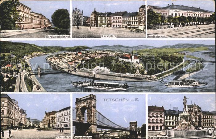 Tetschen-Bodenbach Boehmen Nordwestbahnhof Marktplatz Nordbahnhof
