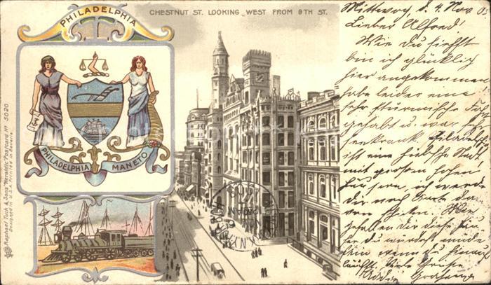 Philadelphia Pennsylvania Chestnut Street looking West from 8th Street