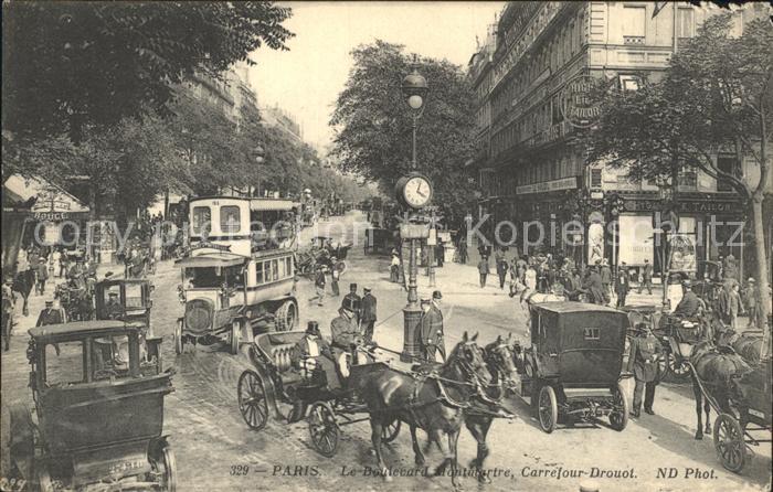 Paris Le Boulevard Montmartre Carrefour Drouo
