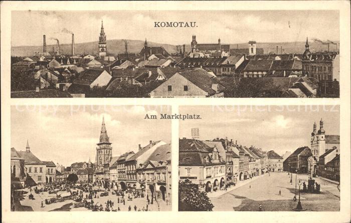Komotau Stadtblick Am Marktplatz