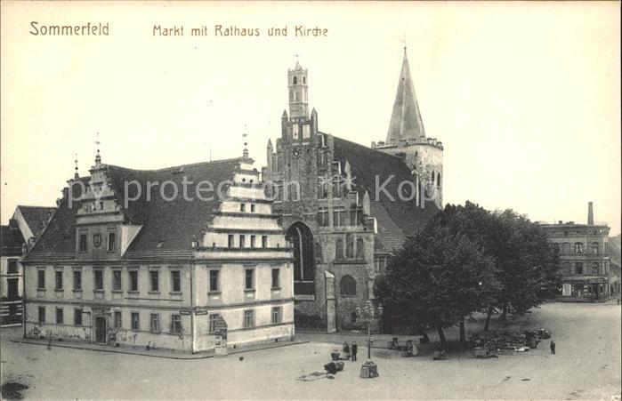 Sommerfeld Lubsko Markt Rathaus Kirche