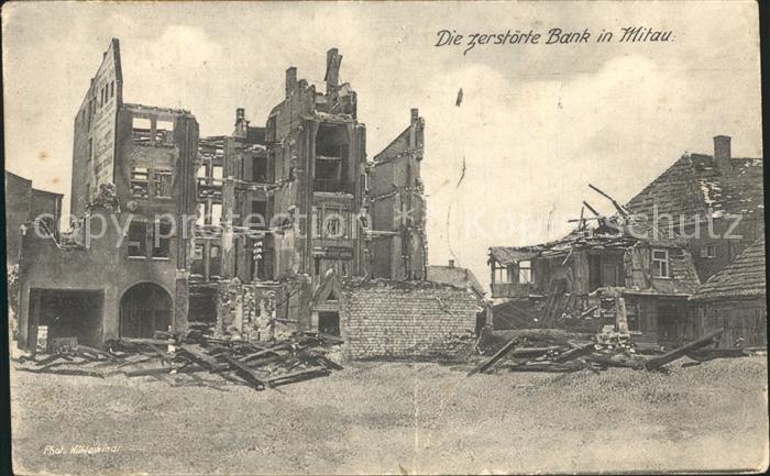 Mitau Zerstörte Bank