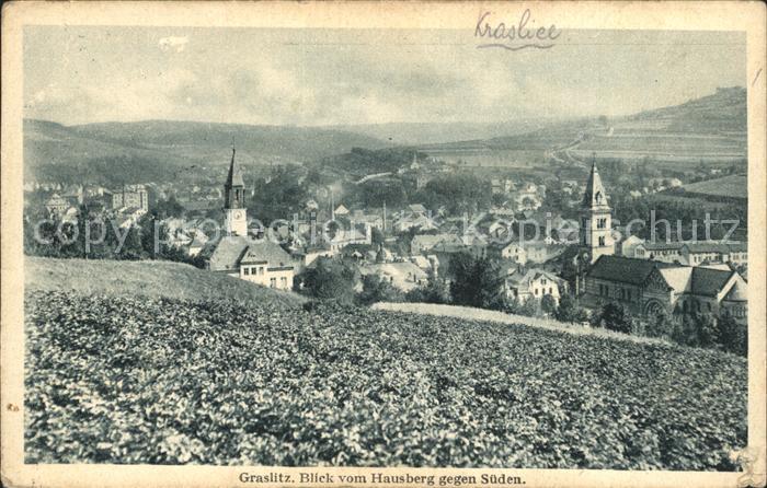 Graslitz Tschechien Blick vom Hausberg