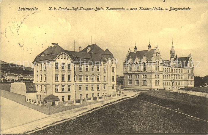 Leitmeritz Litomerice Nordboehmen Neue Knaben- Volks- und Buergerschule