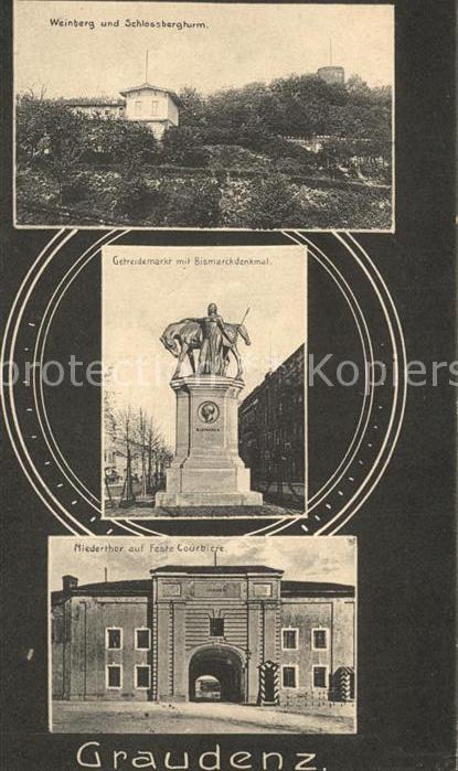 Graudenz Westpreussen Weinberg Schlossbergturm Bismarckdenkmal