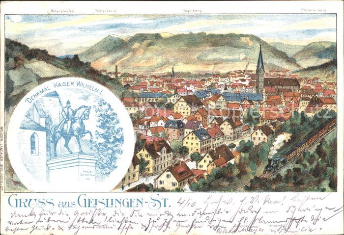 Geislingen Steige Stadt Denkmal Kaiser Wilhelm I.