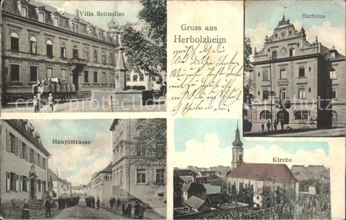 Herbolzheim Breisgau Rathaus Villa Schindler Kirche