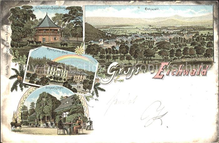Eichwald Tschechien Theresien- Bad Schloesschen Doppelburg