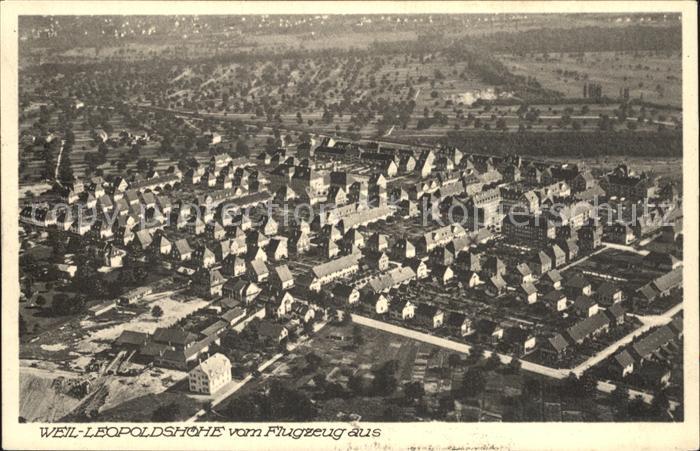 Weil Rhein Leopoldshoehe Fliegeraufnahme