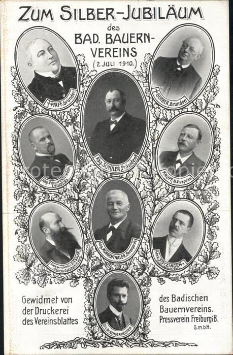 Freiburg Breisgau Silber- Jubilaeum des Badischen Bauern- Vereins