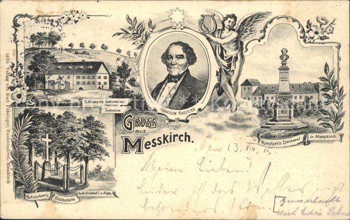 Messkirch Kreutzer´s Geburtshaus Konradin Kreutzer Denkmal Kreutzer