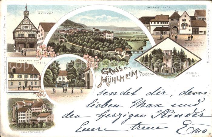 Muehlheim Donau Gasthaus zur Krone Rathaus Oberes Tor