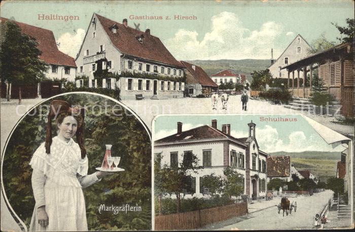 Haltingen Weil am Rhein BW Gasthaus zum Hirsch Markgraeflerin Schulhaus