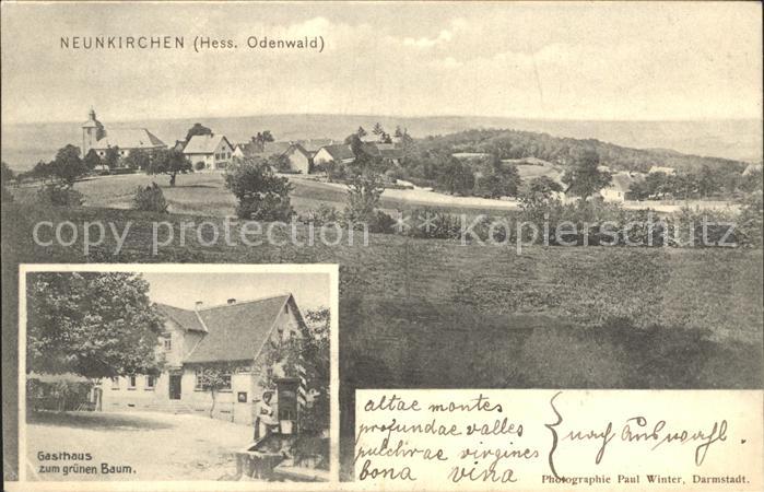 Neunkirchen Odenwald Gasthaus zum gruenen Baum