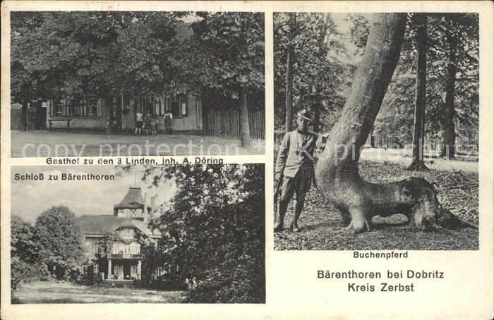 Dobritz Baerethoren Buchenpferd Gasthof zu den 3 Linden