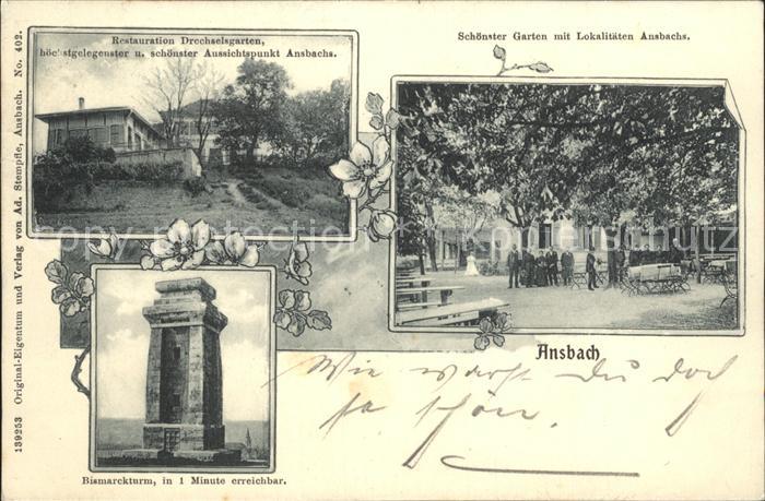 Ansbach Mittelfranken Restauration Drechselgarten Bismarckturm