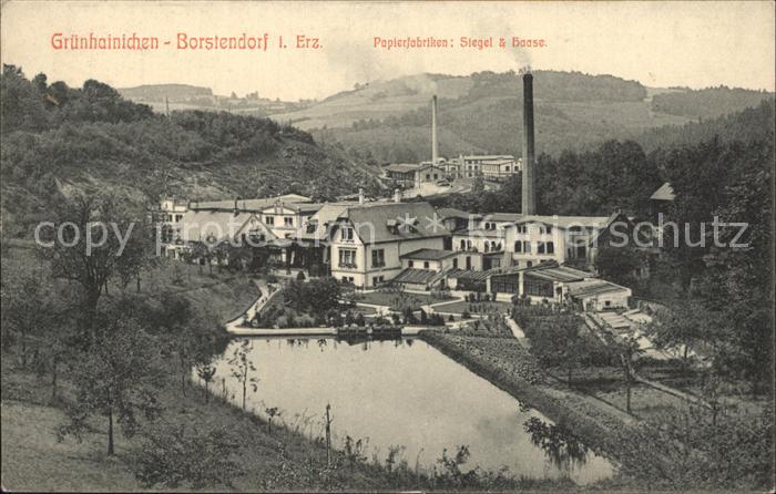 Gruenhainichen Erzgebirge Papierfabriken Siegel und Haase