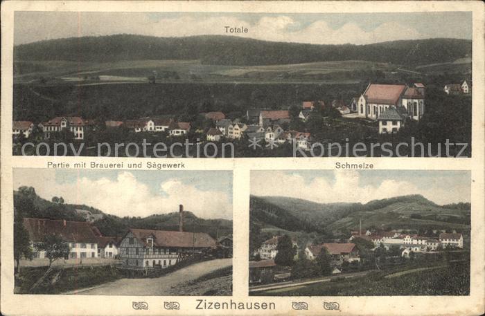 Zizenhausen Totalansicht Schmelze Brauerei Saegewerk