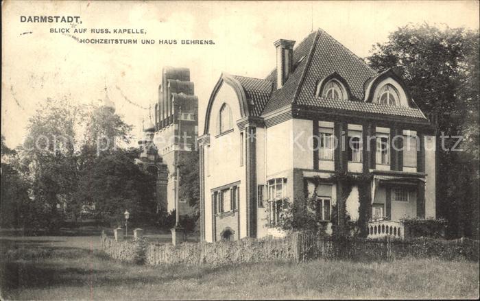 Darmstadt Russische Kapelle Hochzeitsturm und Haus Behrens