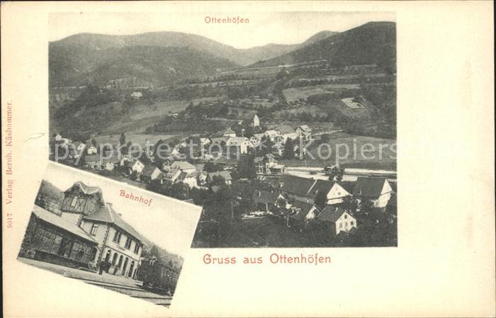Ottenhoefen Schwarzwald Teilansicht Bahnhof