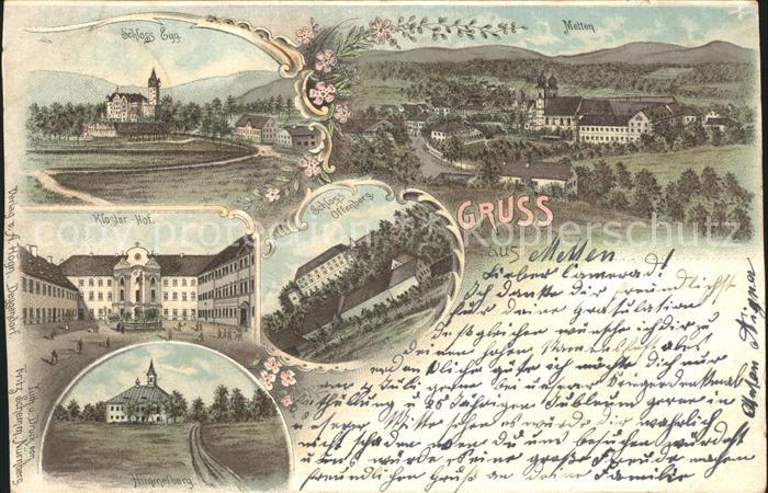 Metten Donau Schloss Egg Kloster- Hof Stadt