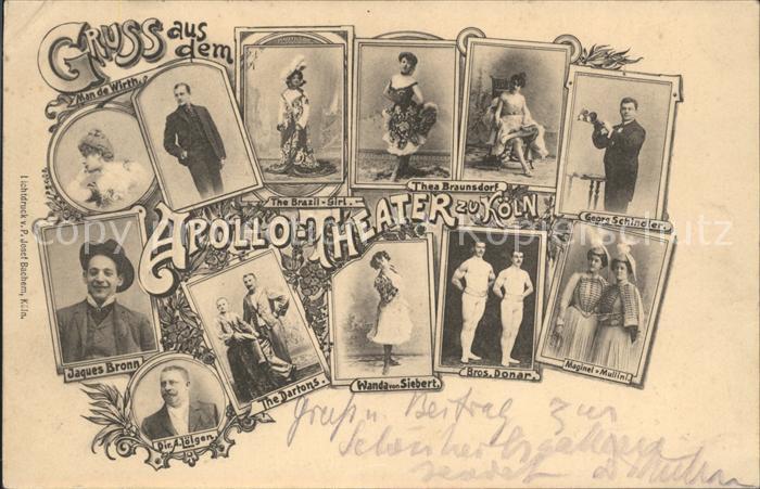 Koeln Rhein Apollo- Theater Georg Schindler Thea Braunsdorf