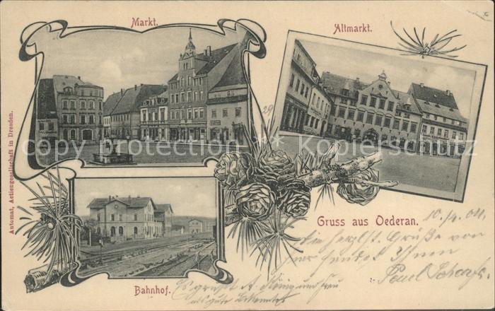 Oederan Markt Altmarkt Bahnhof