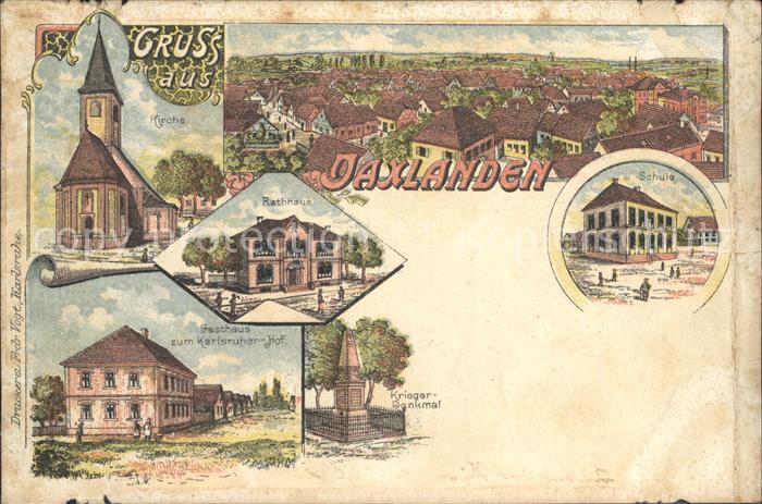 Daxlanden Krieger- Denkmal Kirche Rathaus