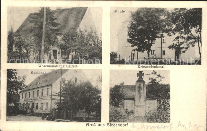 Siegendorf Oberschwarzach Schule Kriegerdenkmal Warenhandlung Gasthaus