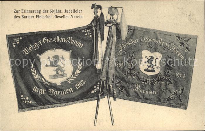 Barmen Wuppertal Erinnerung zum 50 Jaehrigen Fleischer Gesellen Verein