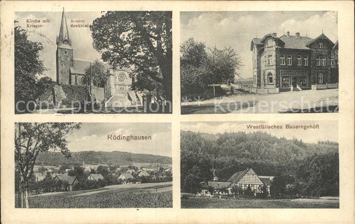 Roedinghausen Kirche Kriegerdenkmal Westfaelisches Bauerngehoeft