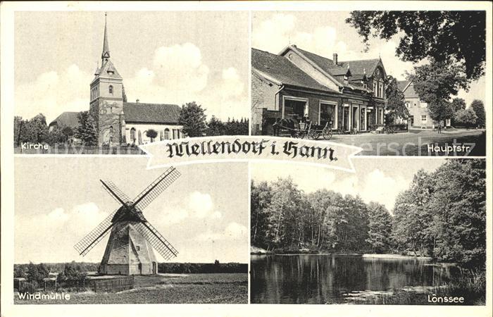 Mellendorf Hauptstrasse Kirche Windmuehle Loenssee