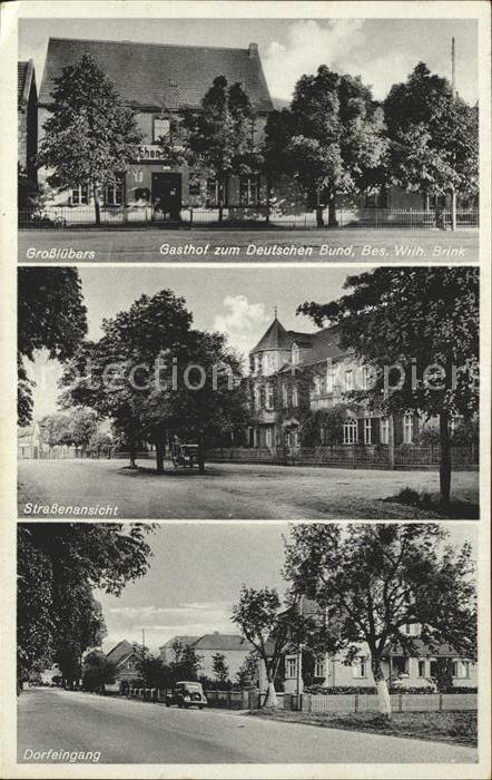 Luebars Burg Gasthof zum Deutschen Bund Strassenansicht Dorfeingang