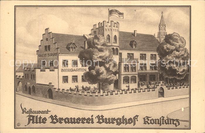 Konstanz Bodensee Restaurant Alte Brauerei Burghof