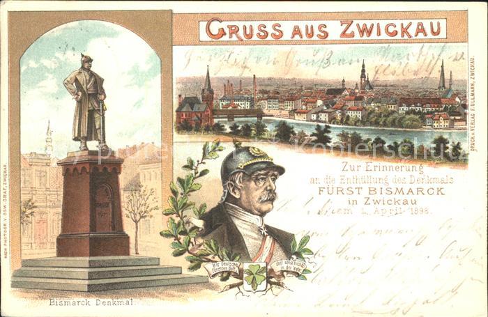 Zwickau Sachsen Bismarck Denkmal Stadt