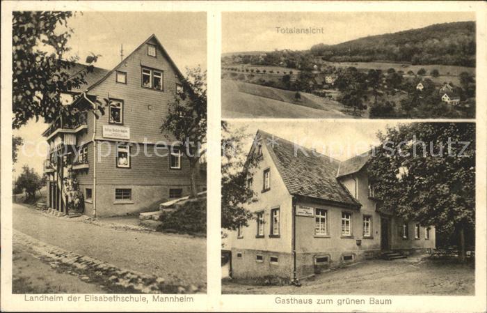 Buchklingen Odenwald Landheim der Elisabethschule Gasthaus zum gruenen Baum