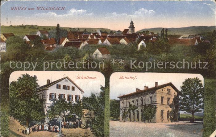 Obersulm Willsbach Schulhaus Bahnhof