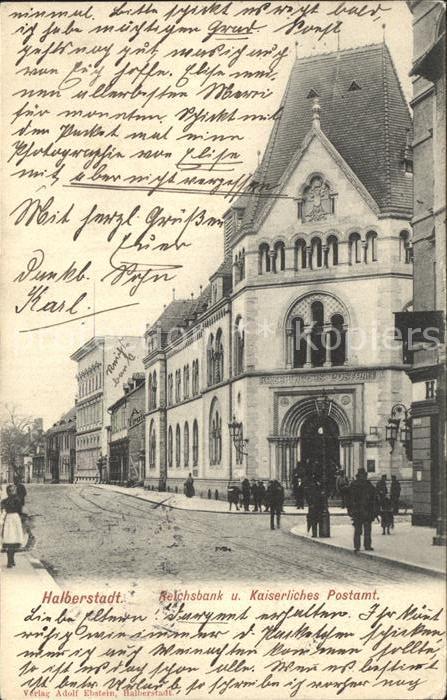 Halberstadt Reichsbank Kaiserliches Postamt