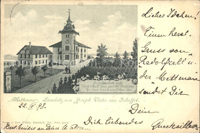Mettnau Radolfzell Bodensee Mettenau Landsitz Joseph Victor von Scheffel