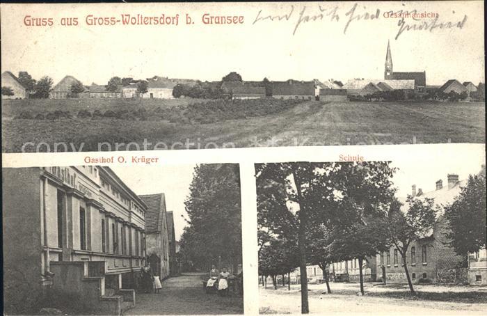 Gross Woltersdorf Gesamtansicht Gasthof Krueger Schule
