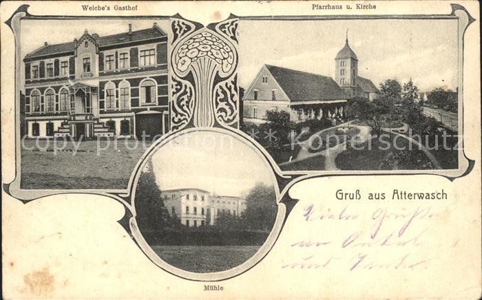 Atterwasch Pfarrhaus Kirche Muehle