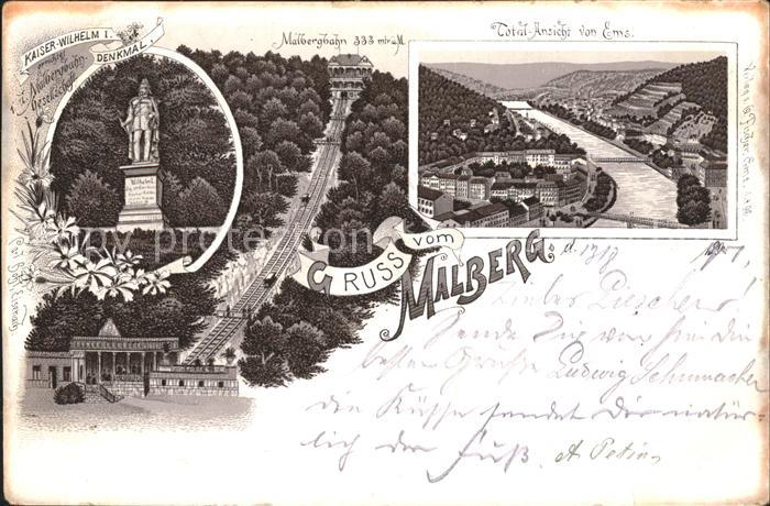 Bad Ems Malberg Kaiser Wilhelm I. Denkmal