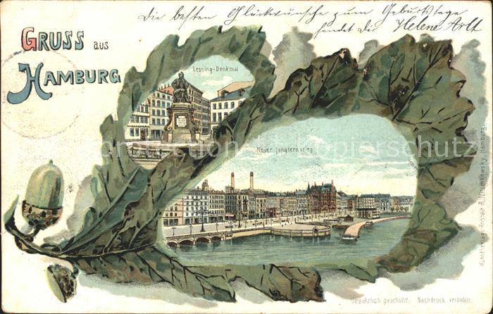 Hamburg Lessing Denkmal Neuer Jungfernstieg