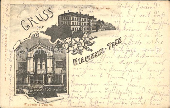 Kirchheim Teck Schulhaus Wiederhold Denkmal