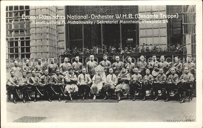 Mannheim Gross- Russisches Natioinal- Orchester W. H. B.