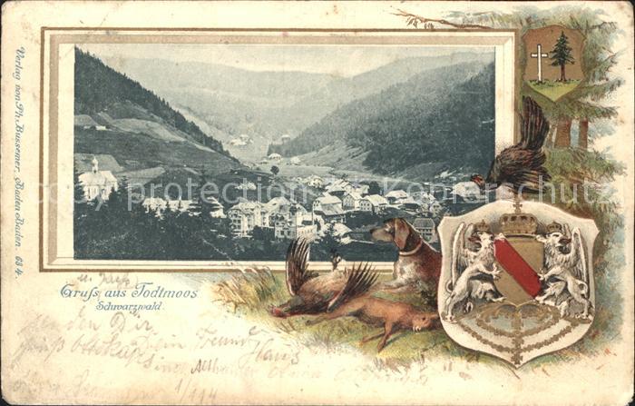 Todtmoos Stadtansicht Wappen Jagdhund